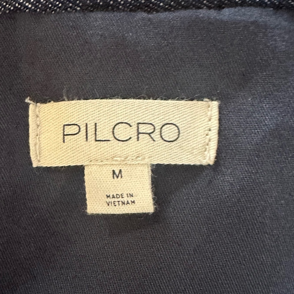 Pilcro (Anthropologie) Tie-Front Dark Blue Denim Tunic Blouse Medium Like New! - Picture 9 of 9